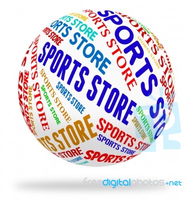 Sports Store Meaning Retail Sales And Merchandise Stock Image