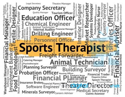 Sports Therapist Representing Physical Exercise And Therapists Stock Image