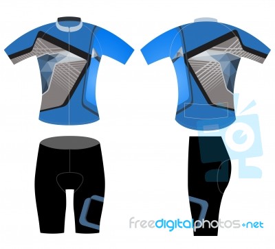 Sportswear Cyclist,cycling Vest Low Poly Style Stock Image