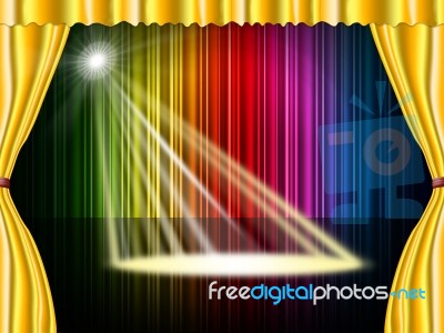 Spotlight Stage Represents Live Event And Beam Stock Image