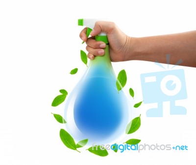 Sprayer In The Hand, Concept Stock Photo