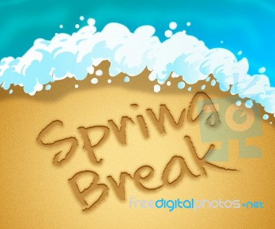 Spring Break Means Springtime Party On The Beach Stock Image