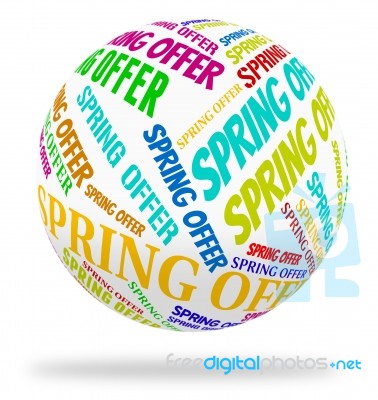 Spring Offer Indicating Retail Save And Clearance Stock Image