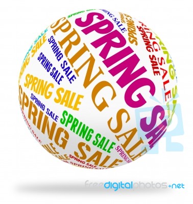 Spring Sale Means Cheap Season And Savings Stock Image