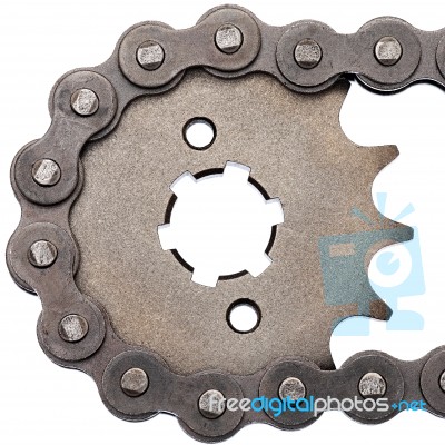 Sprocket And Chain Stock Photo