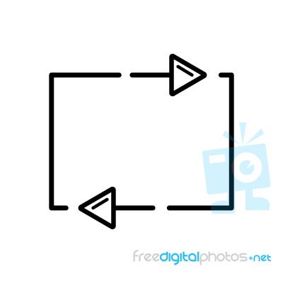 Square Arrows Symbol Icon  Illustration On White Bac Stock Image