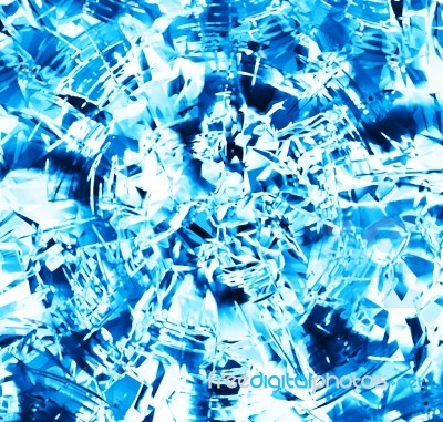 Square Blue Frozen Ice Blurred Abstraction Backdrop Stock Photo