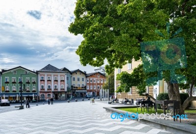 Square In Front Of The Collegiate Church Of St Michael In Mondse… Stock Photo