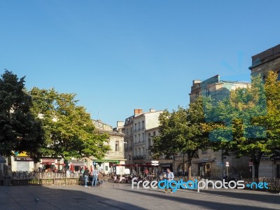 Square Next To The Basilica Of St Michael In Bordeaux Stock Photo