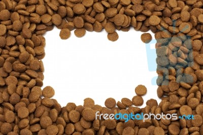 Square Or Rectangular Frame Of Pet (dog Or Cat) Food For Backgro… Stock Photo