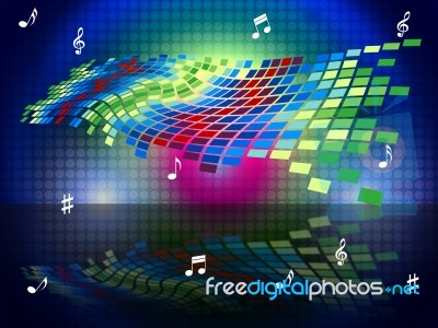 Squares Copyspace Shows Sound Track And Abstract Stock Image