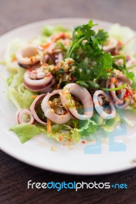 Squid Steamed With Lime Stock Photo