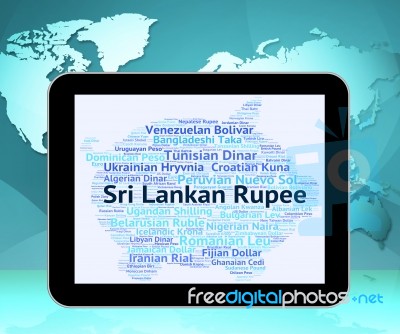 Sri Lankan Rupee Means Forex Trading And Exchange Stock Image