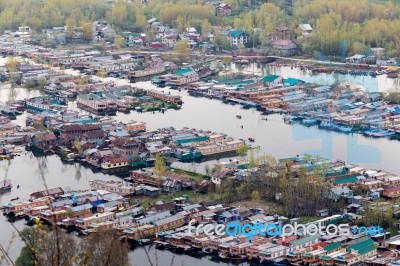 Srinagar, India - April 15 2016: Lifestyle In Dal Lake Stock Photo