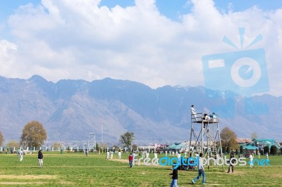 Srinagar, India - April 15 2016: Lifestyle In Dal Lake Stock Photo