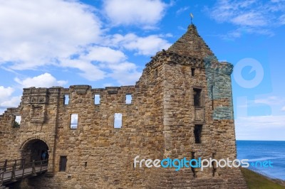 St Andrews Castle Ruins Stock Photo