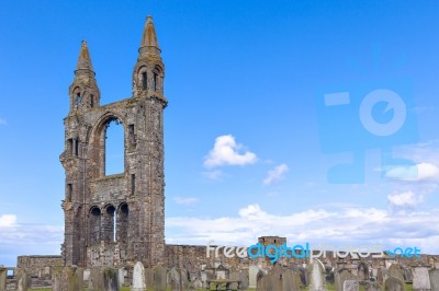 St Andrews Cathedral Ruins Stock Photo