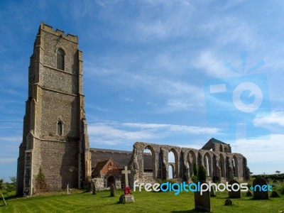 St Andrew's Covehithe With Benacre Church In Covehithe Stock Photo