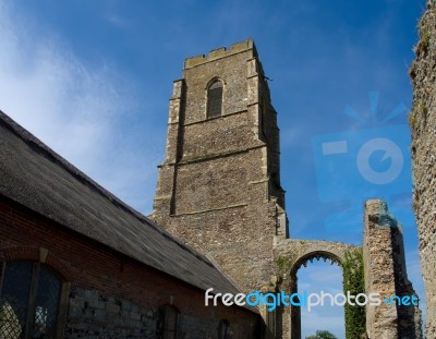 St Andrew's Covehithe With Benacre Church In Covehithe Stock Photo