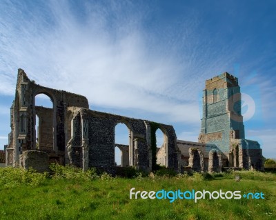 St Andrew's Covehithe With Benacre Church In Covehithe Stock Photo