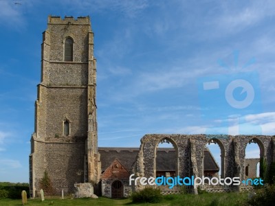 St Andrew's Covehithe With Benacre Church In Covehithe Stock Photo