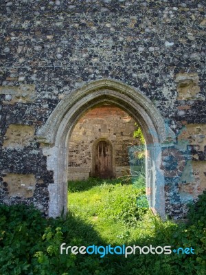 St Andrew's Covehithe With Benacre Church In Covehithe Stock Photo