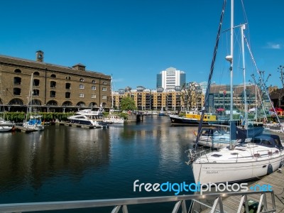 St Katherine's Dock In London Stock Photo