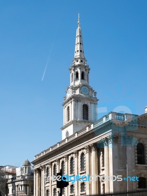 St Martin-in-the-fields Church  Trafalgar Square Stock Photo