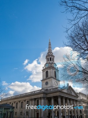 St Martin-in-the-fields Church  Trafalgar Square Stock Photo