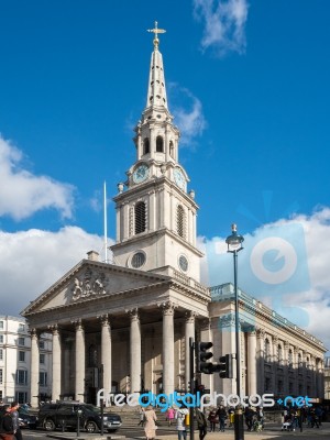 St Martin-in-the-fields Church  Trafalgar Square Stock Photo