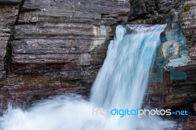 St Mary Falls Stock Photo