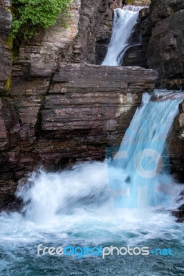 St Mary Falls Stock Photo