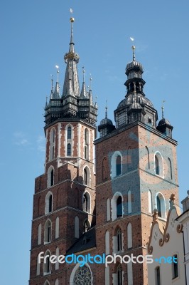 St Marys Basilica In Krakow Stock Photo