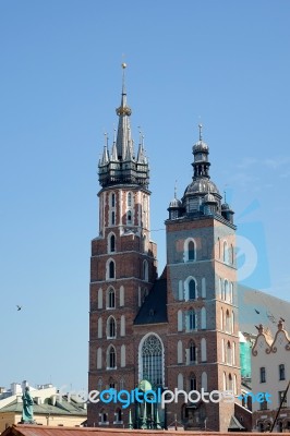 St Marys Basilica In Krakow Stock Photo