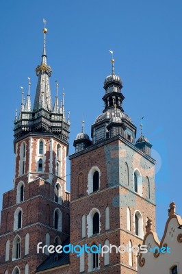 St Marys Basilica In Krakow Stock Photo