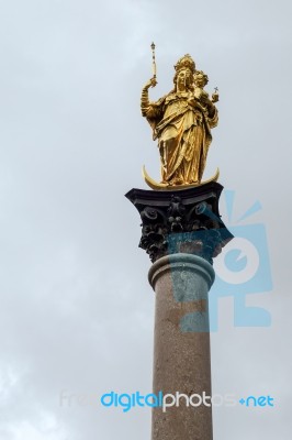 St Marys Column In Munich Stock Photo