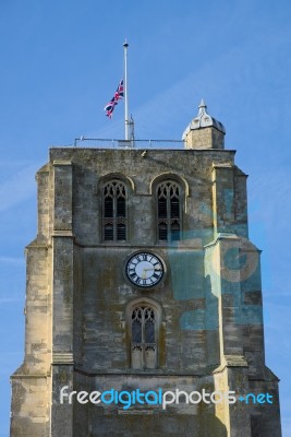 St Michael's Parish Church Bell Tower In Beccles Stock Photo