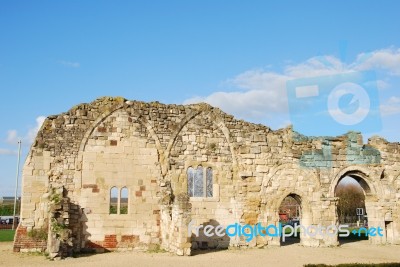 St Oswald's Priory Ruins In Gloucester Stock Photo