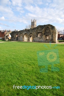 St Oswald's Priory Ruins In Gloucester Stock Photo