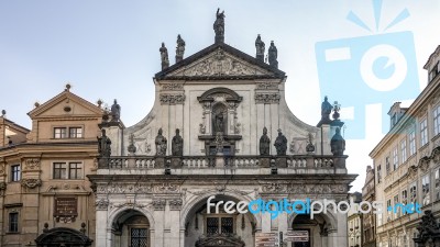 St Salvator Church Near Charles Bridge In Pargue Stock Photo