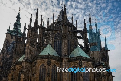 St Vitus Cathedral In Prague Stock Photo