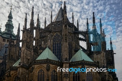 St Vitus Cathedral In Prague Stock Photo