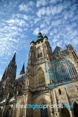 St Vitus Cathedral In Prague Stock Photo