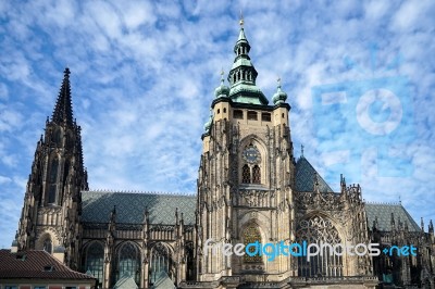 St Vitus Cathedral In Prague Stock Photo