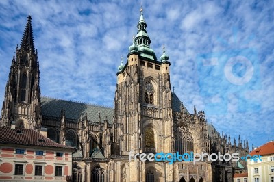 St Vitus Cathedral In Prague Stock Photo