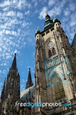 St Vitus Cathedral In Prague Stock Photo