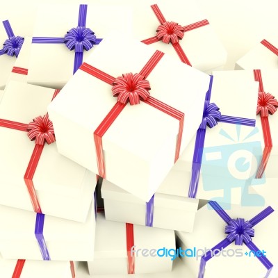 Stack Of Giftboxes Stock Image