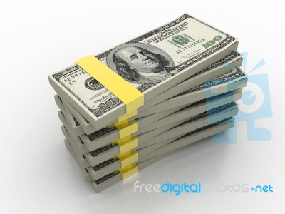 Stacked US Dollar Stock Image