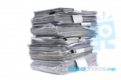 Stacked White Paper Stock Photo