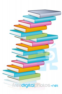 Stacking Books Stock Image